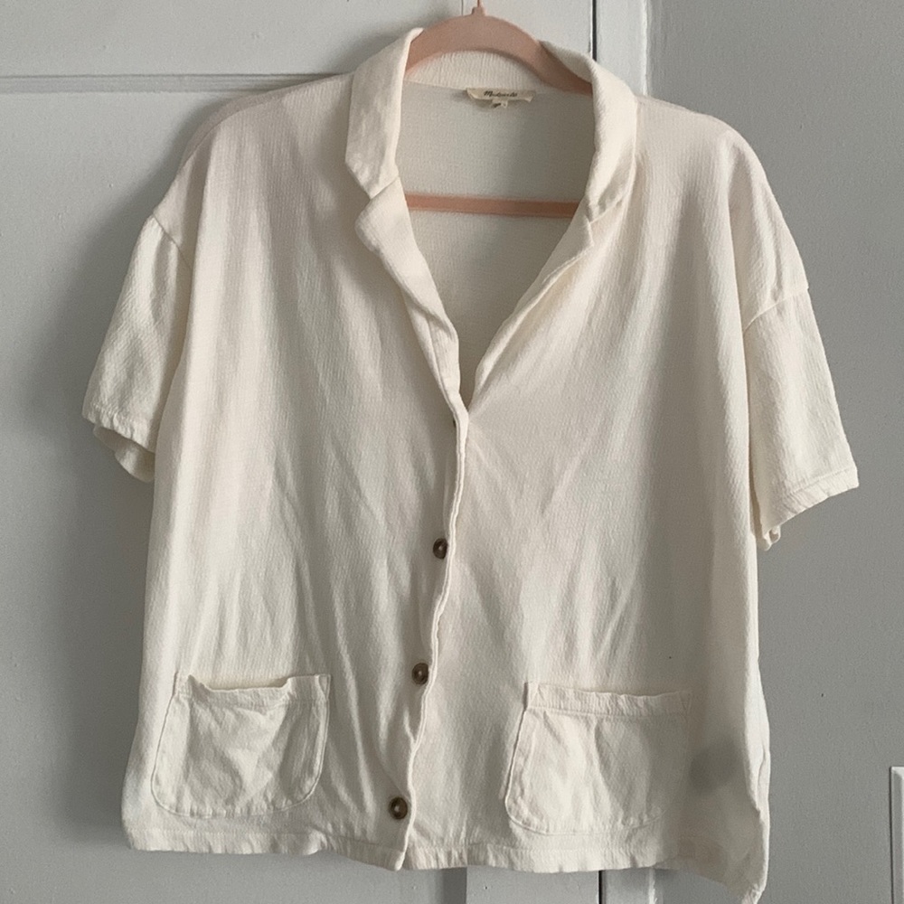 Madewell White Collar Shirt (Lightspun Camp Shirt)